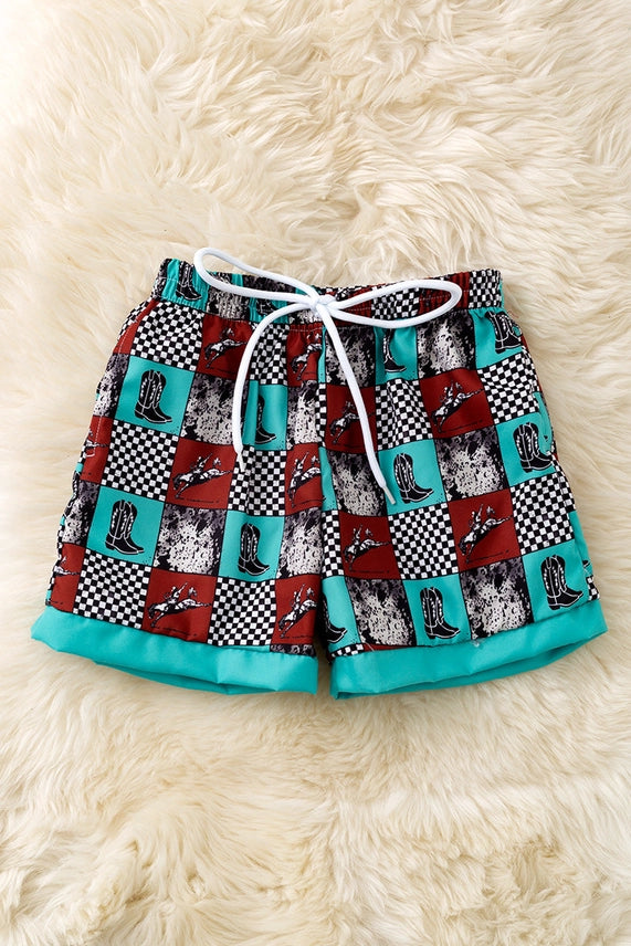 Turbo Buckin' Boy Swim Trunks