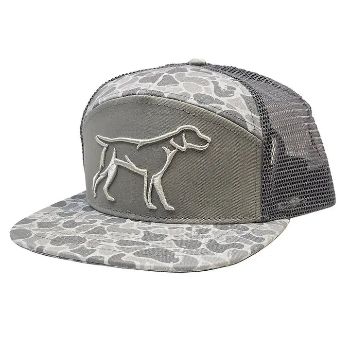 Grey Backwoods Camo Hat