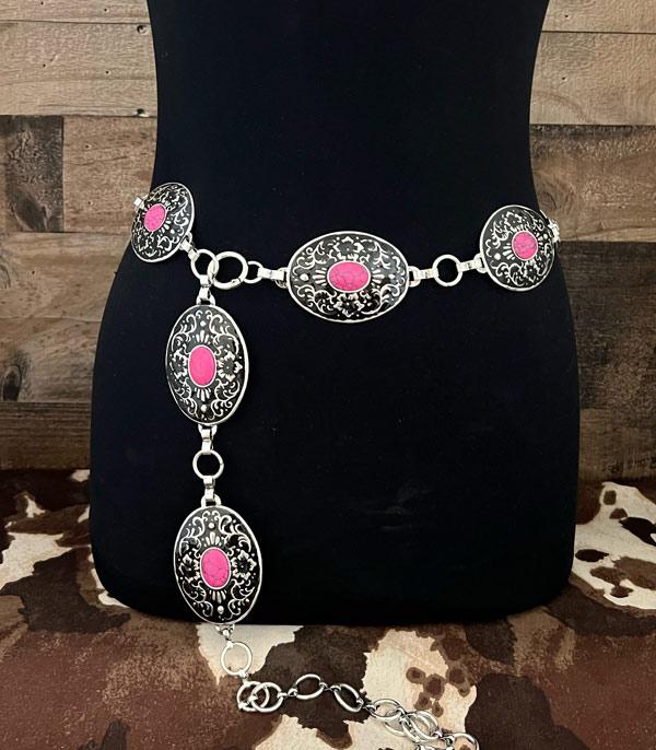 Pretty In Pink Concho Belt