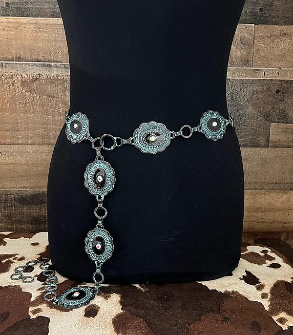 Turquoise Mesa Patina Concho Belt