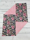 Camouflage Bow Printed Blanket