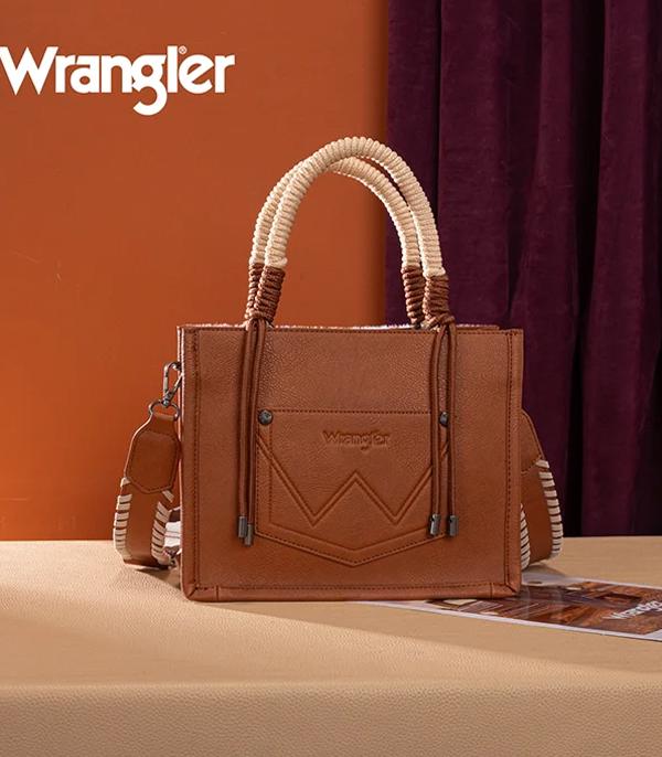 Wrangler Cow Print Rope Tote Bag