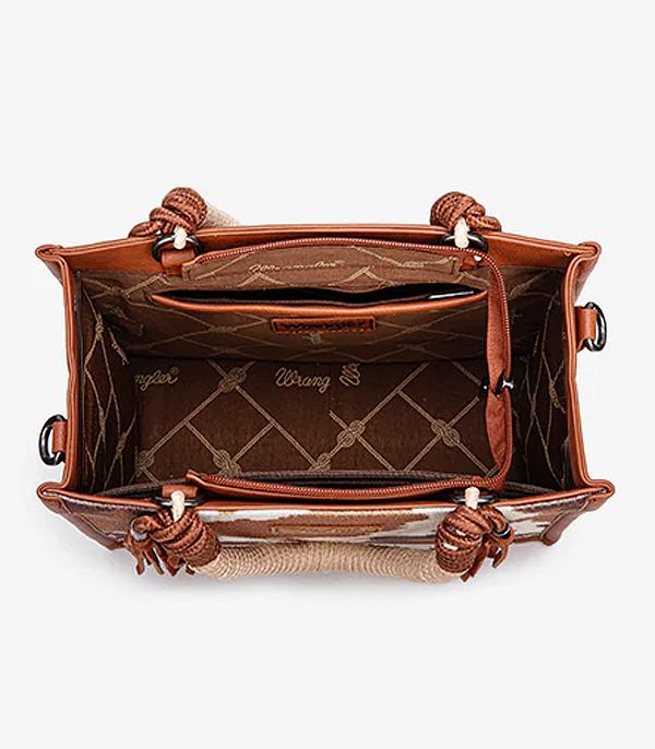 Wrangler Cow Print Rope Tote Bag