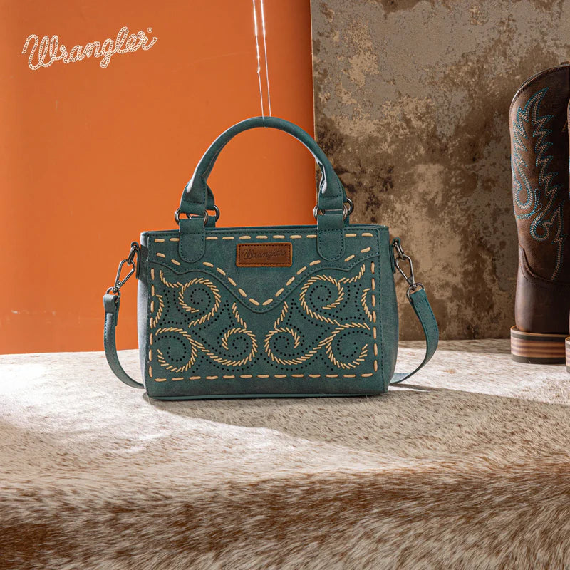 Wrangler Embroidered Swirl Mini Satchel Crossbody