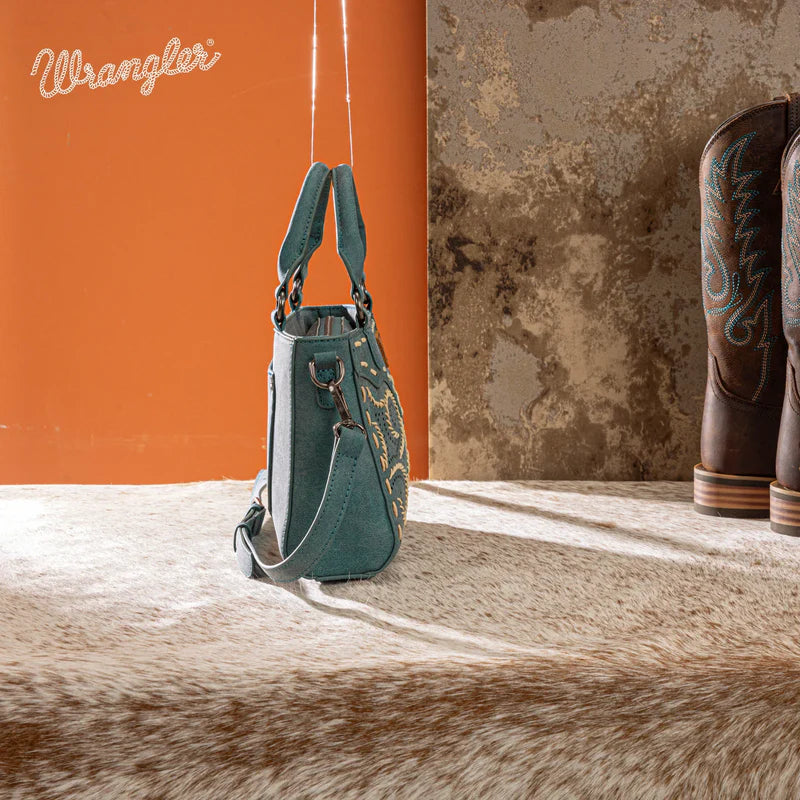 Wrangler Embroidered Swirl Mini Satchel Crossbody
