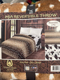 Axis Deer & Cowprint Reversible Blanket