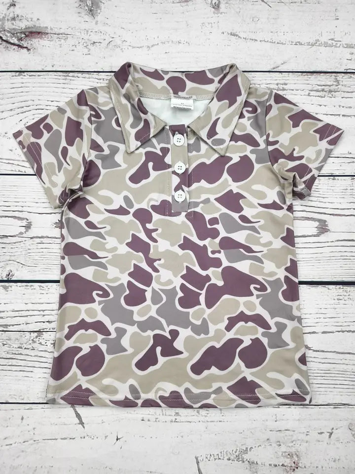 Boy's Camouflage Polo