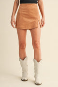 Saddle Up Suede Skort