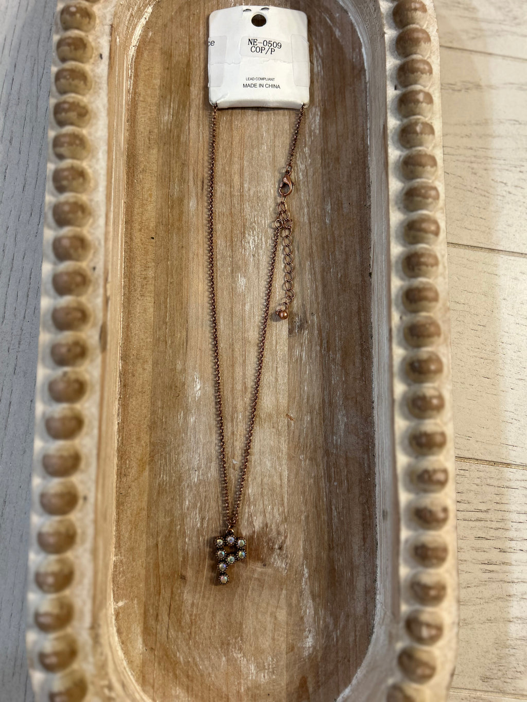Rhinestone Initial Necklace