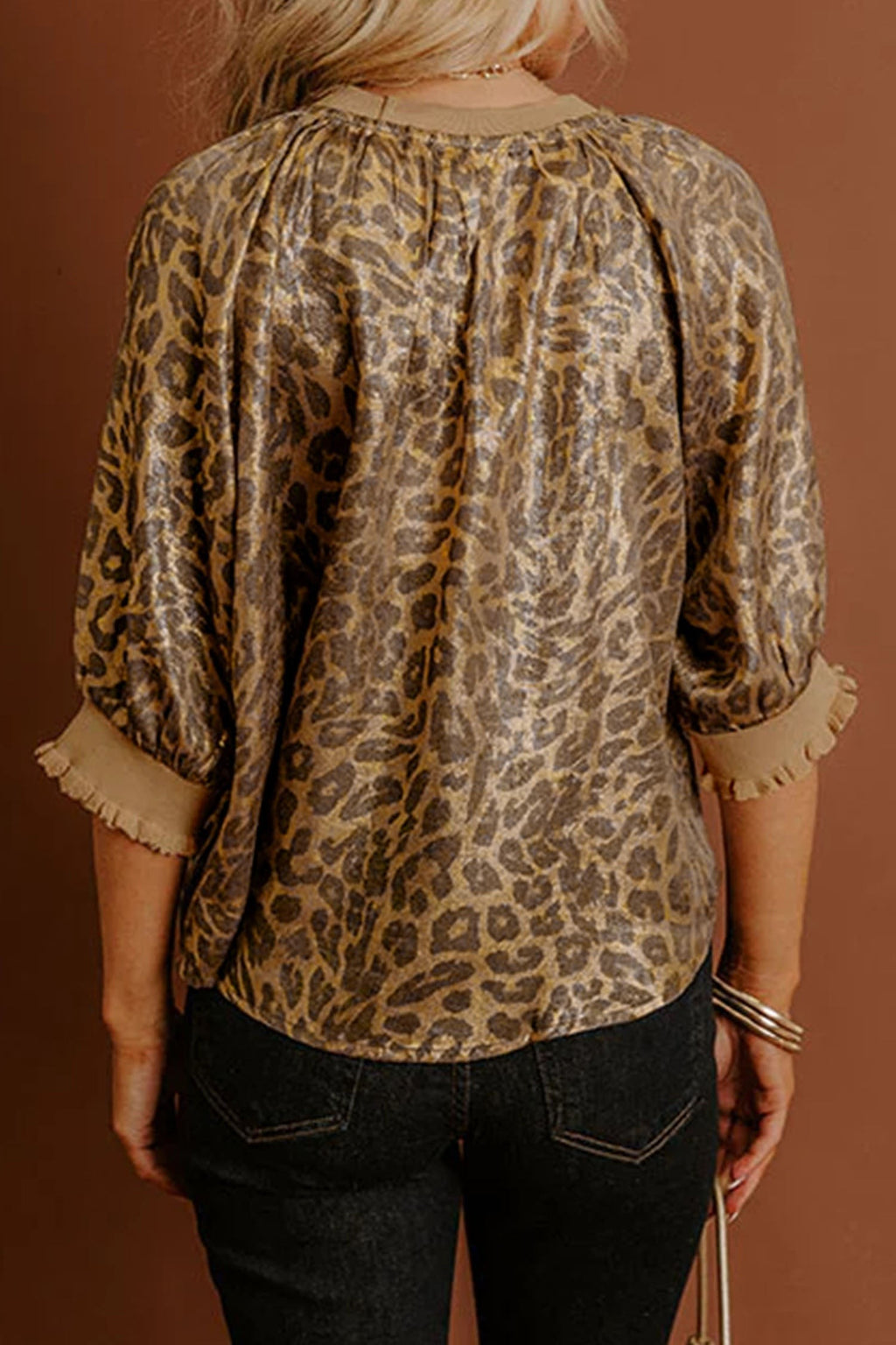 Wild Side Leopard Satin Blouse