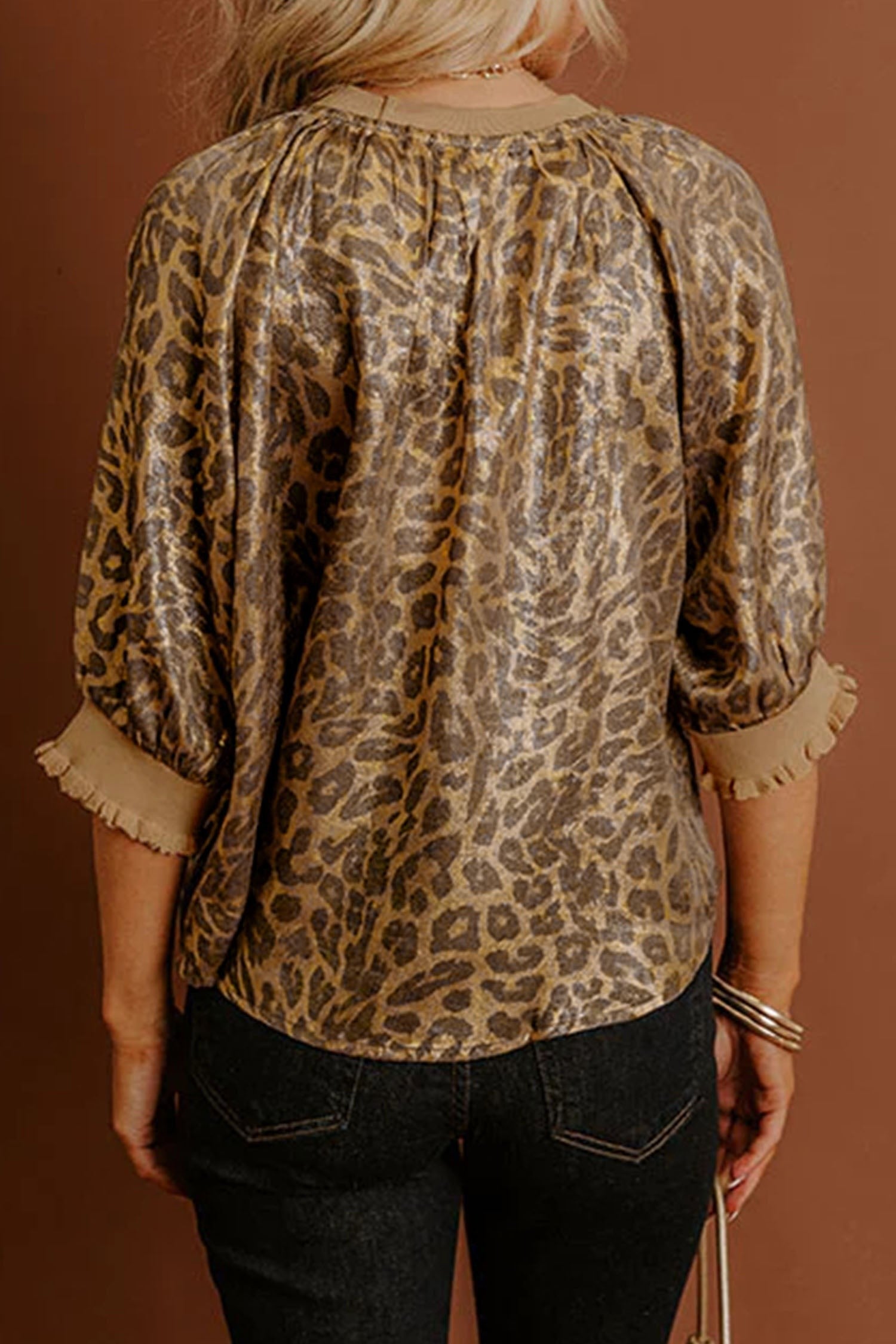 Wild Side Leopard Satin Blouse
