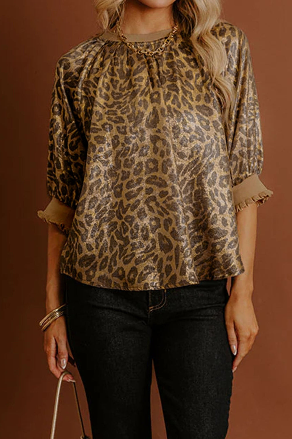 Wild Side Leopard Satin Blouse