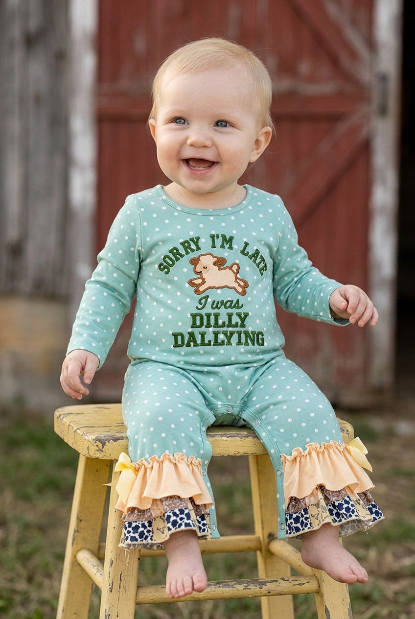 Dilly Dally Darlin' Baby Romper