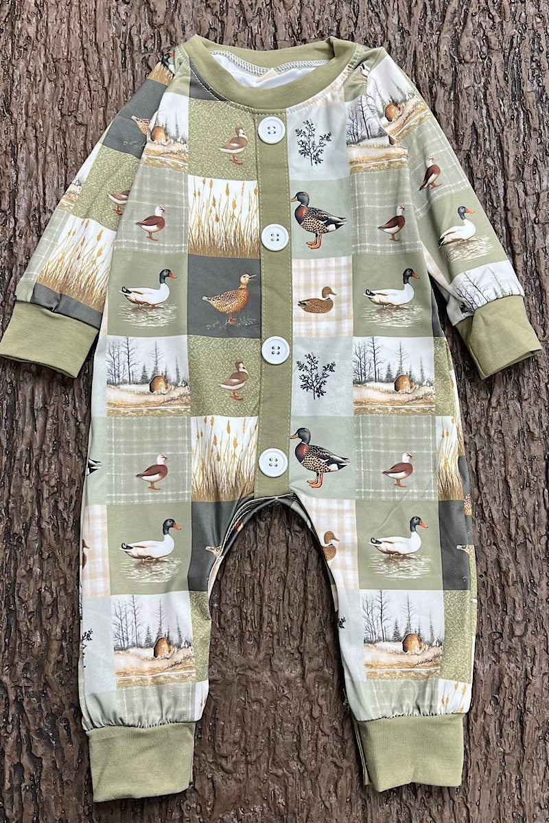 Patchwork Duckling Baby Romper