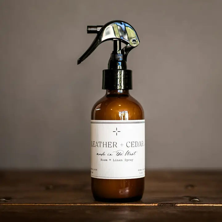 Leather + Cedar Room + Linen Spray 4 oz.