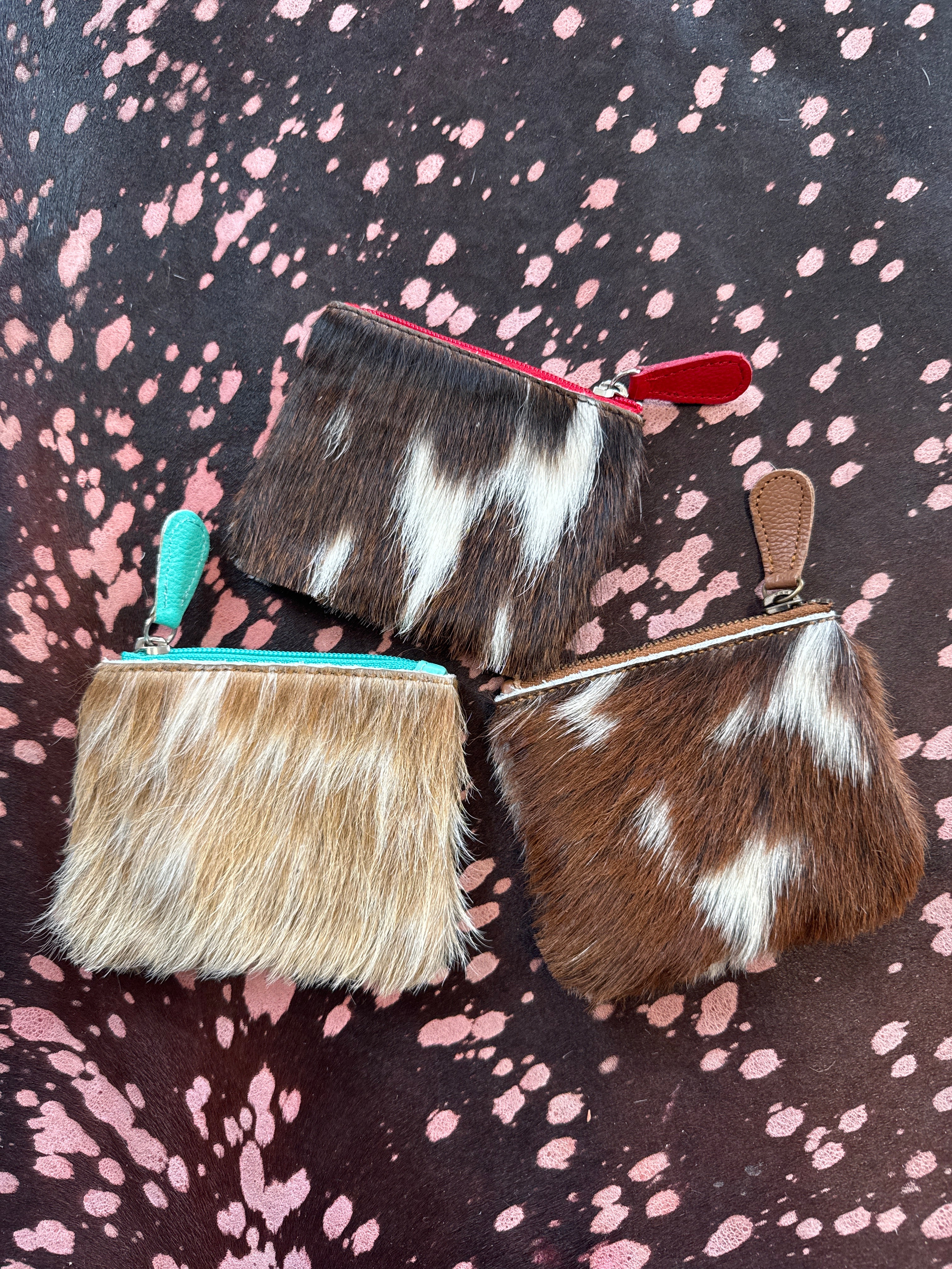 Cowhide Coin Pouch