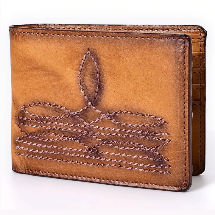 Saddle Trail Western Leather Bifold Wallet