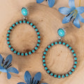 Turquoise Rodeo Halo Hoops