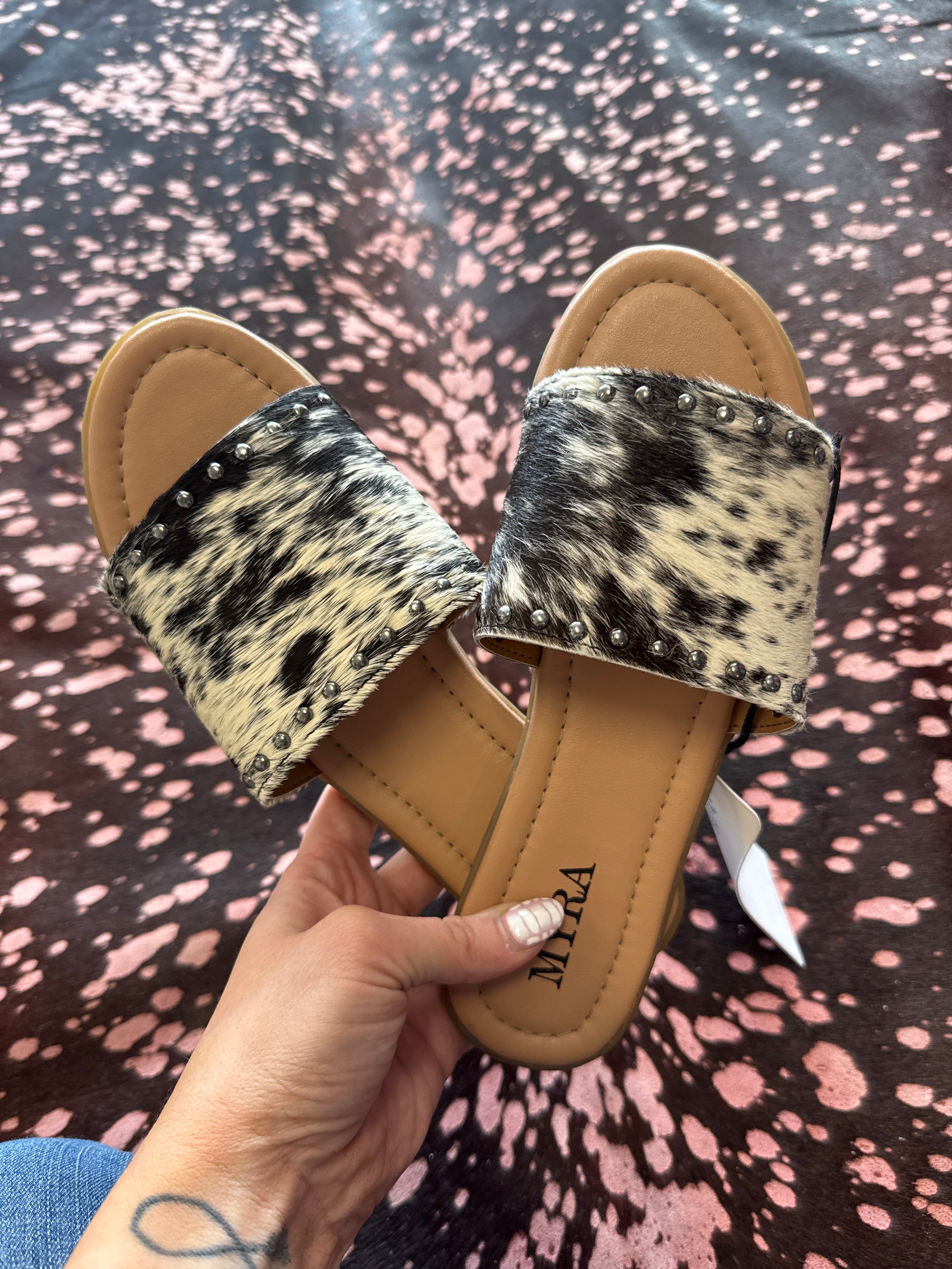Myra Cowhide Sandals