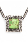 Lime Light Square  Stone Necklace