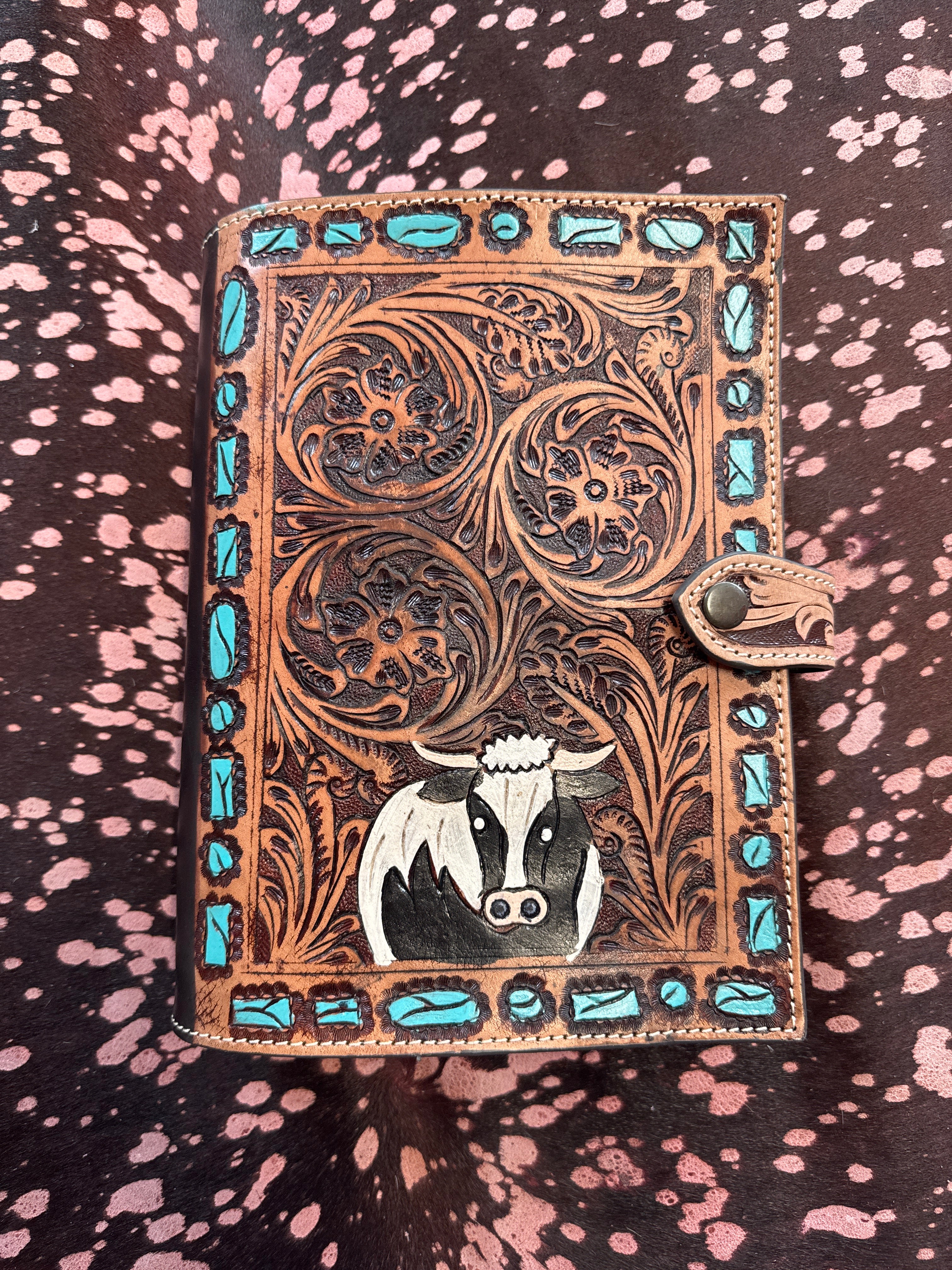 Handtooled Leather Bible Cover