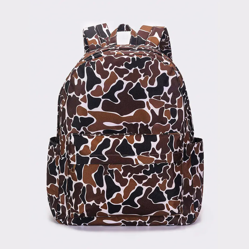 Camouflage Printed Canvas Backpack