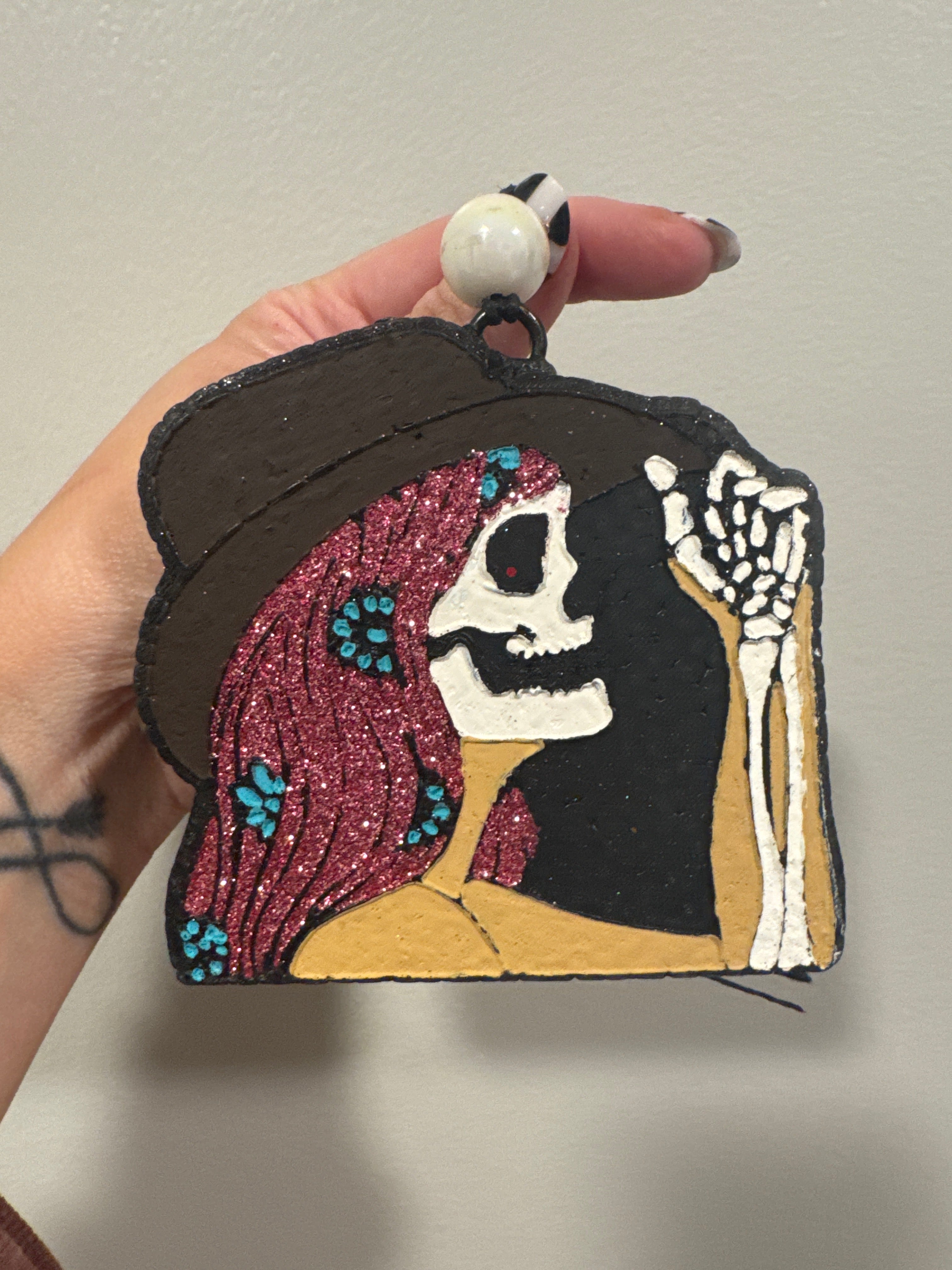 Skeleton Cowgirl Freshie