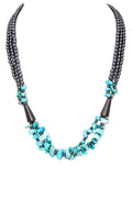 Turquoise Trail Hematite Necklace