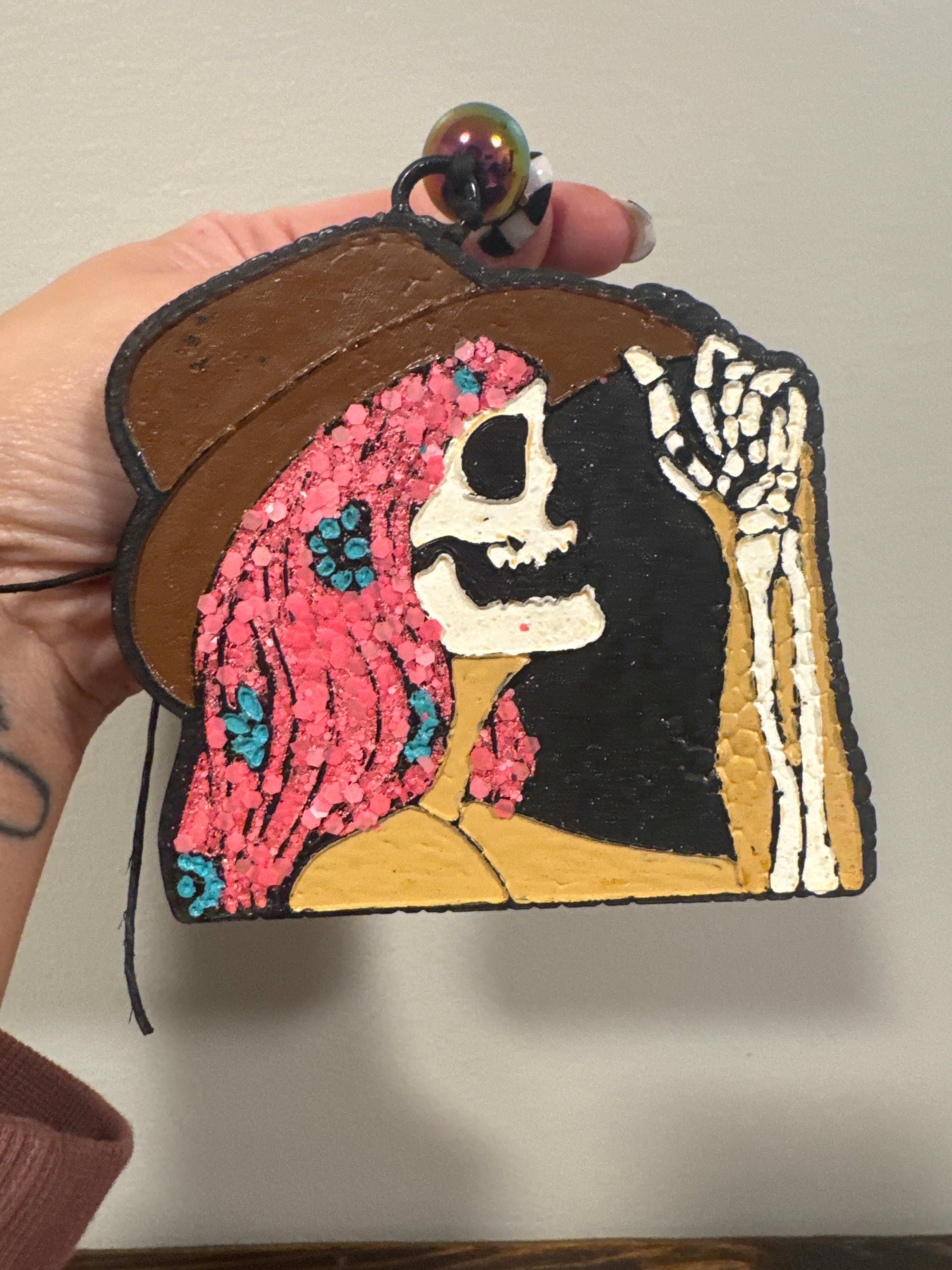 Skeleton Cowgirl Freshie