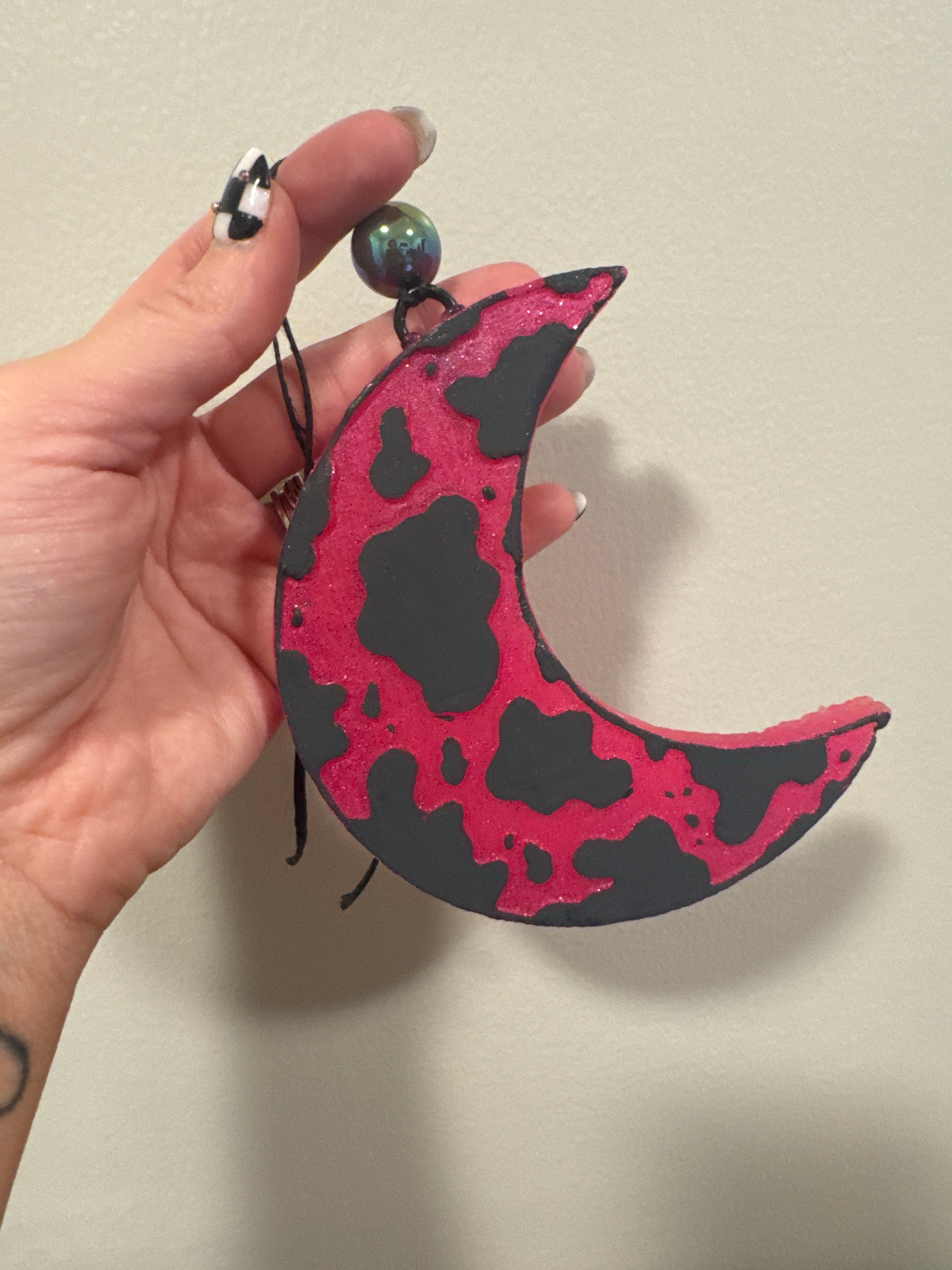 Pink Cow Moon Freshie