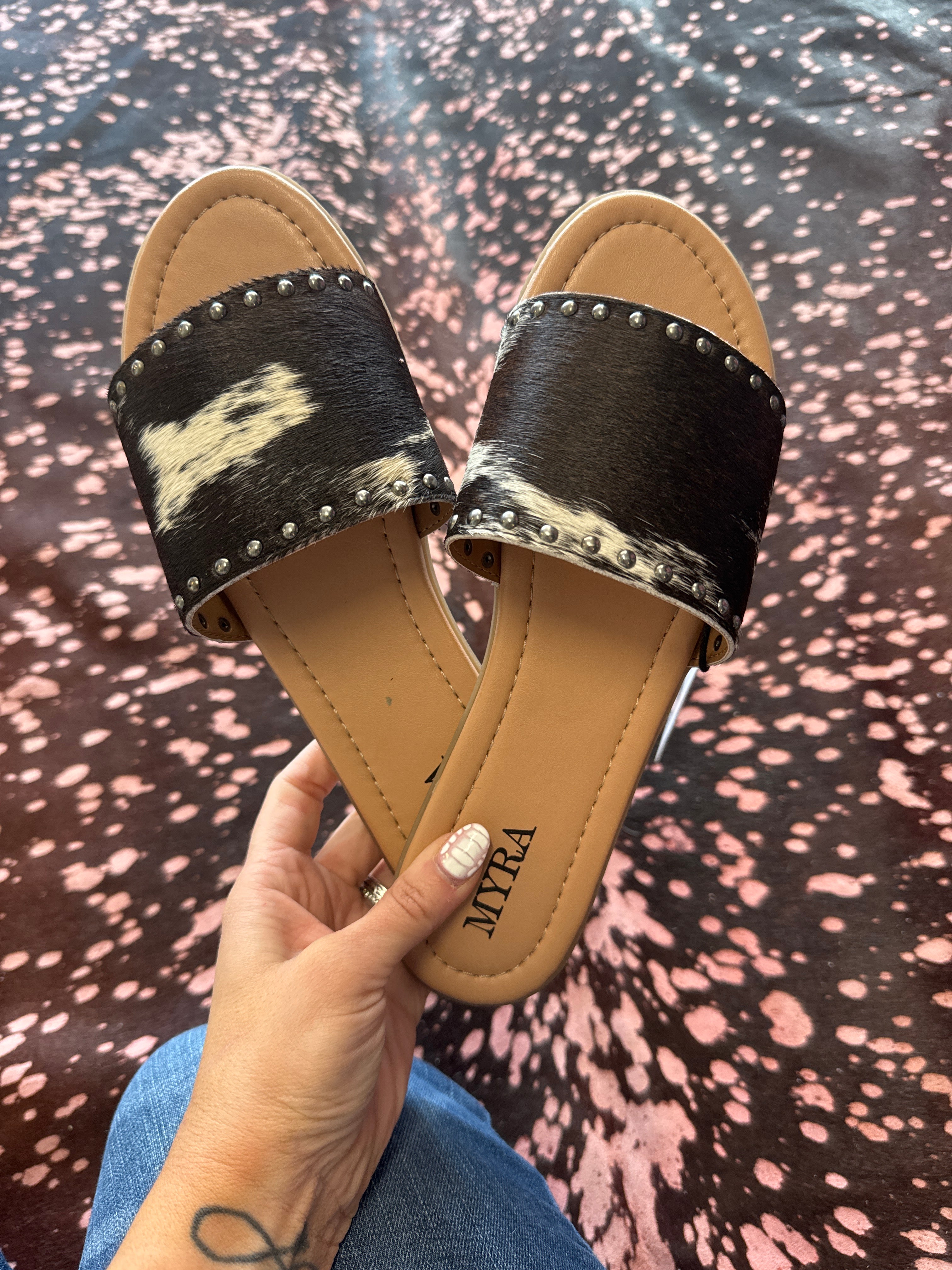 Myra Cowhide Sandals