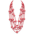 Burgundy Rodeo Layered Bead Necklace