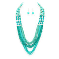 Turquoise Tangle Layered Necklace Set