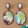 Cowhide After Dark Earring