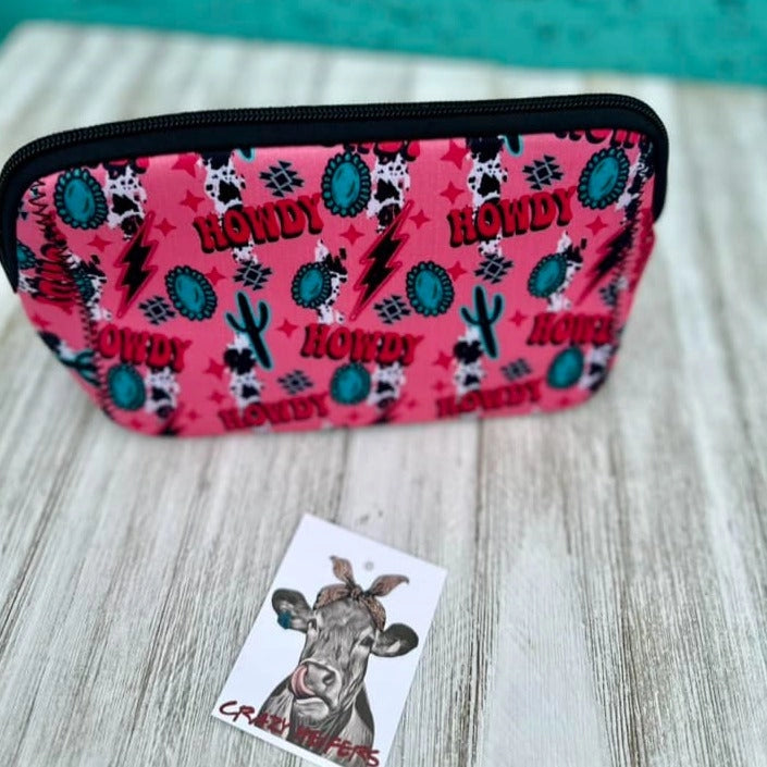 Western Neoprene Makeup Bags