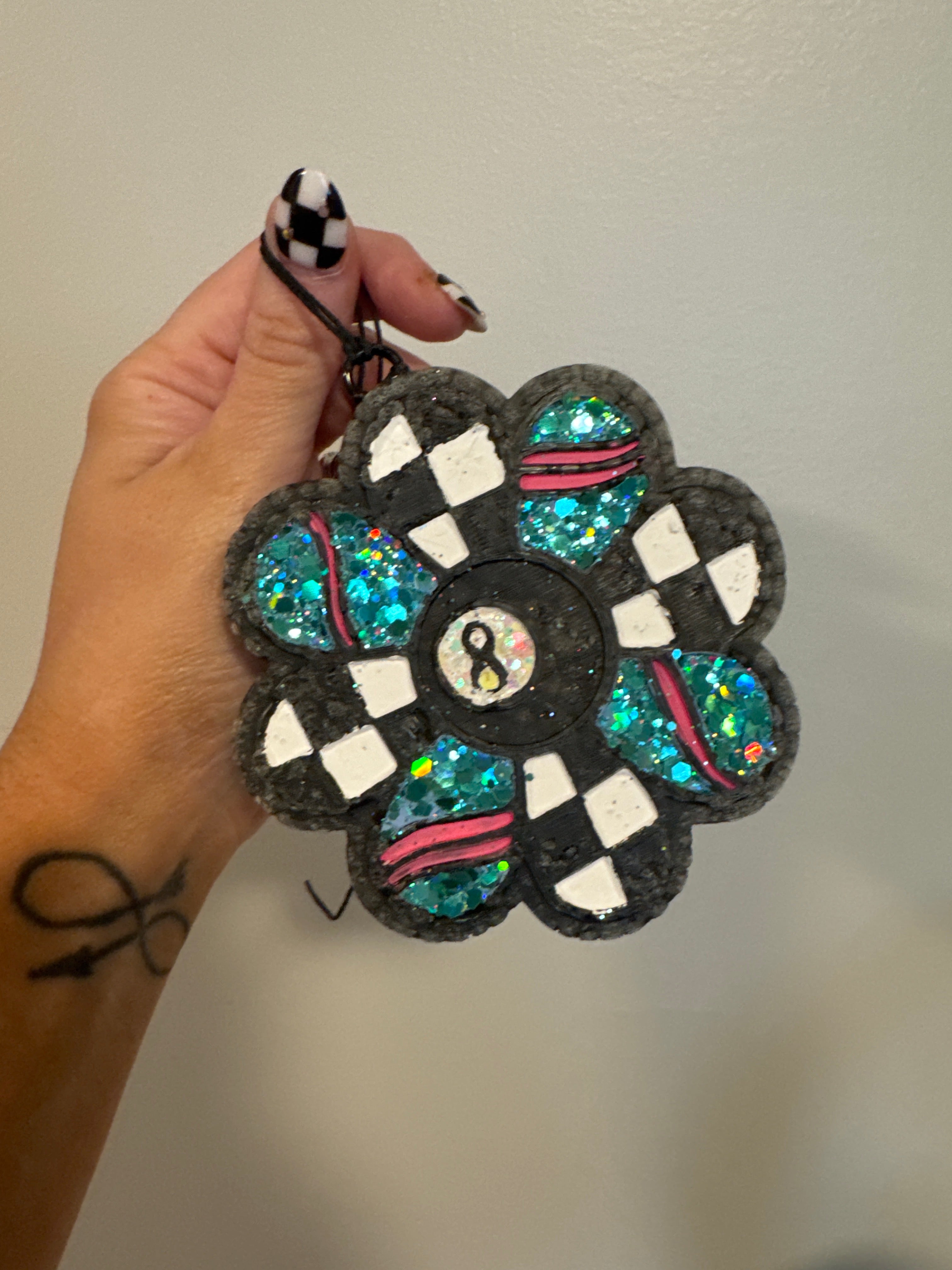 Checkered Flower Freshie