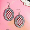 Rhinestone Raceway Earring