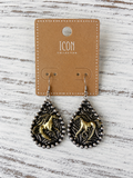Wild Horse Teardrop Earrings