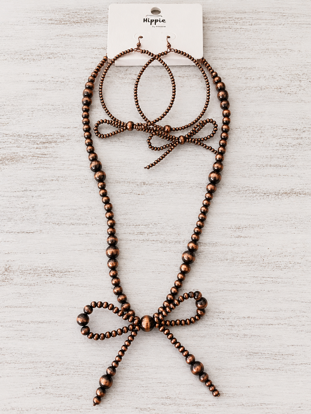 Copper Cowgirl Bow Necklace
