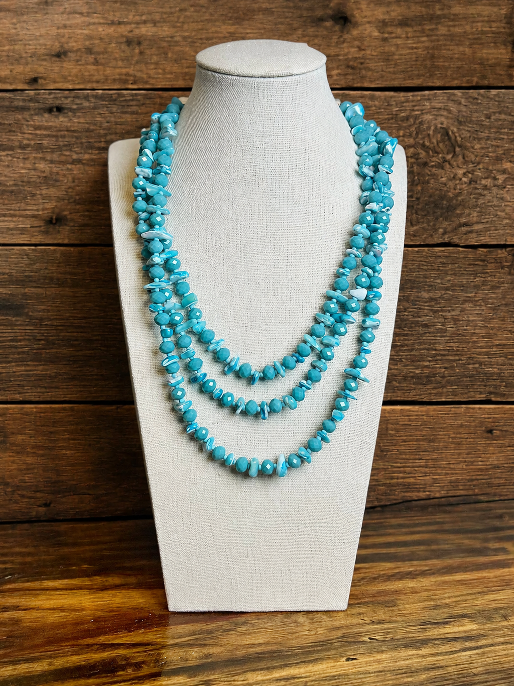 Abalone Chips Mix Beads Layer Necklace