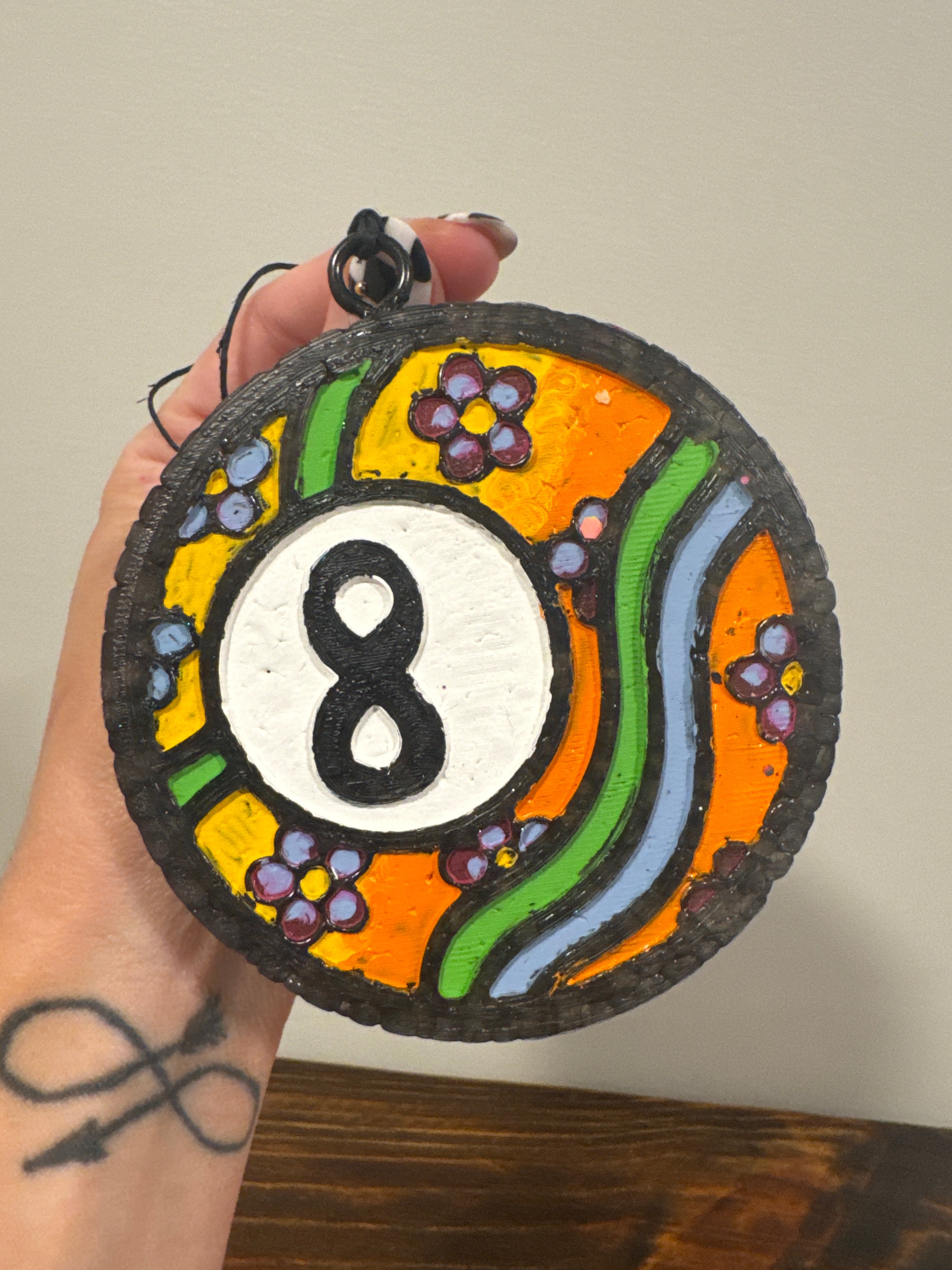 Funky 8 Ball Freshie