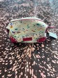 Myra Acid Wash Cowhide Cactus Confetti Cosmetic Bag