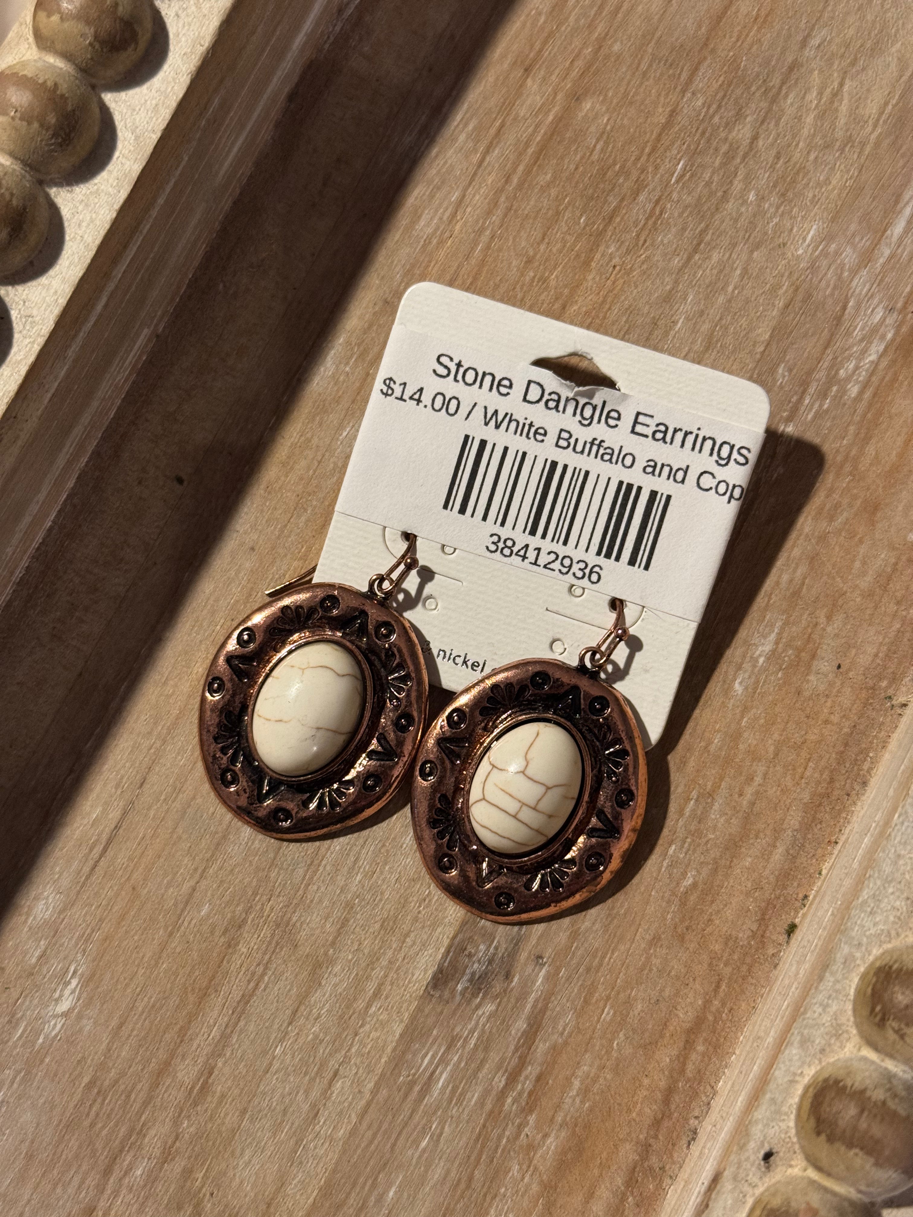 Stone Dangle Earrings
