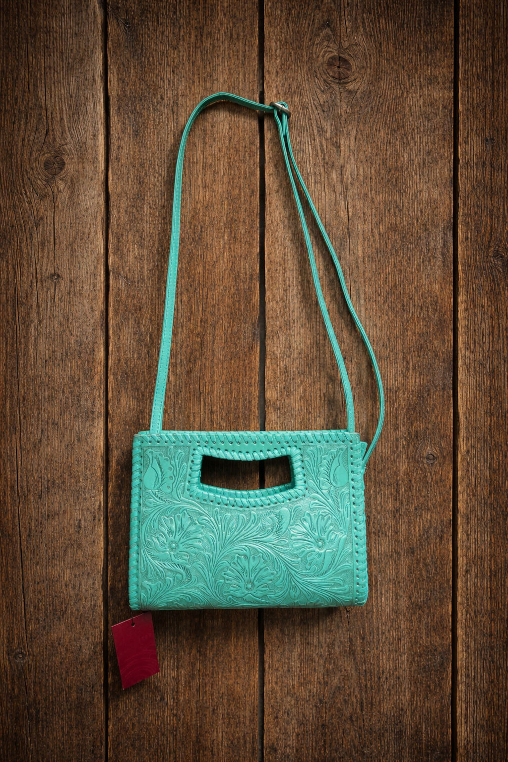 Loyal West Turquoise Hand-Tooled Purse