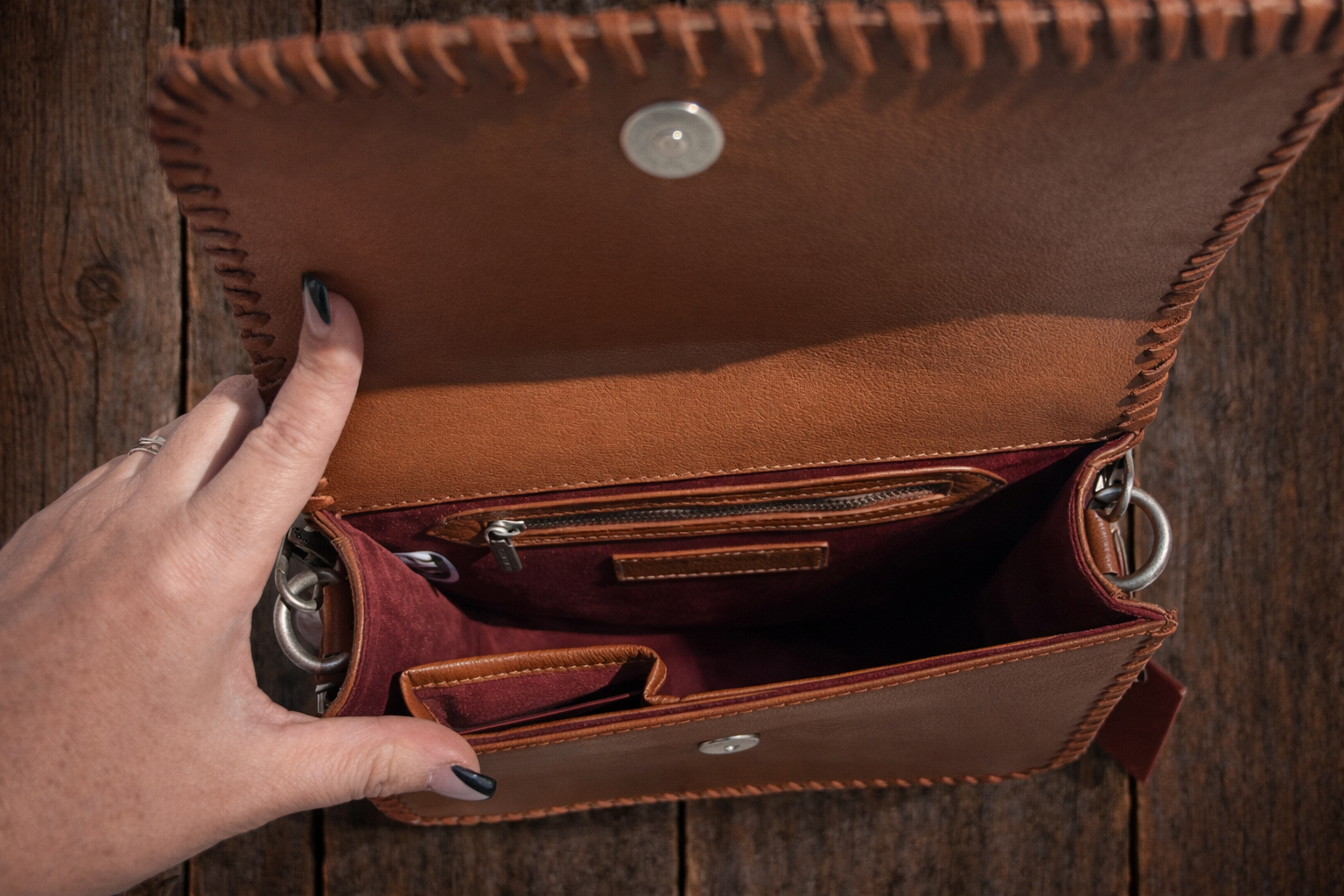 Loyal West Leather Turquoise Purse