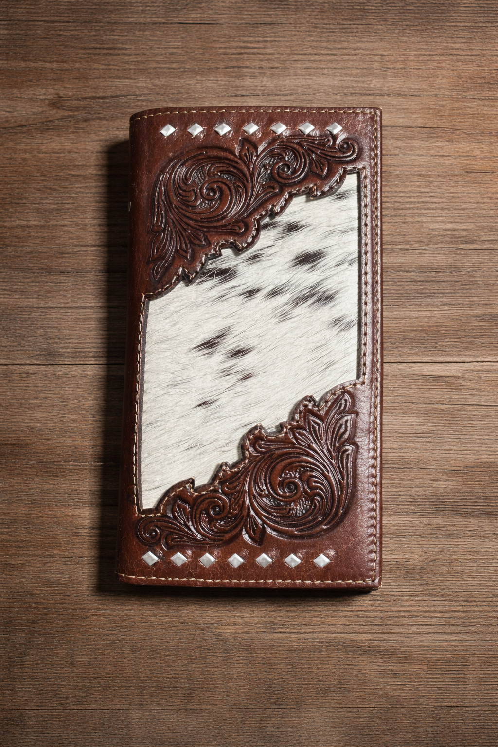 Myra Men’s Tooled Leather & Cowhide Wallet