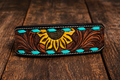 Myra Sunny Stitch Hand-tooled Leather Dog Collar