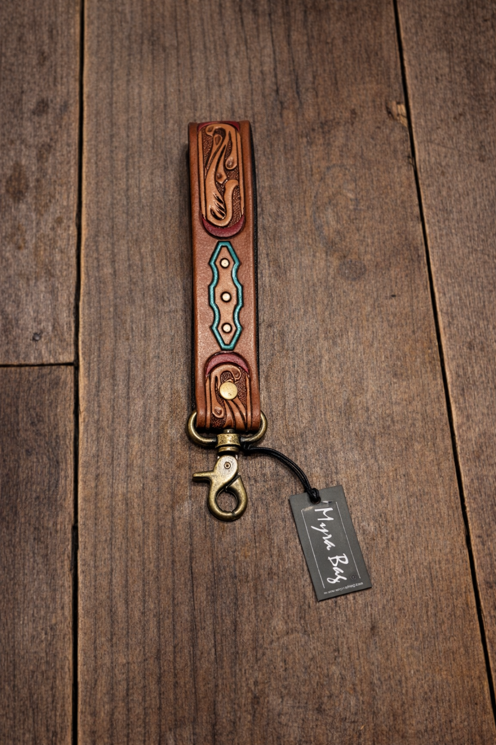 Myra Tooled Leather Key Chain