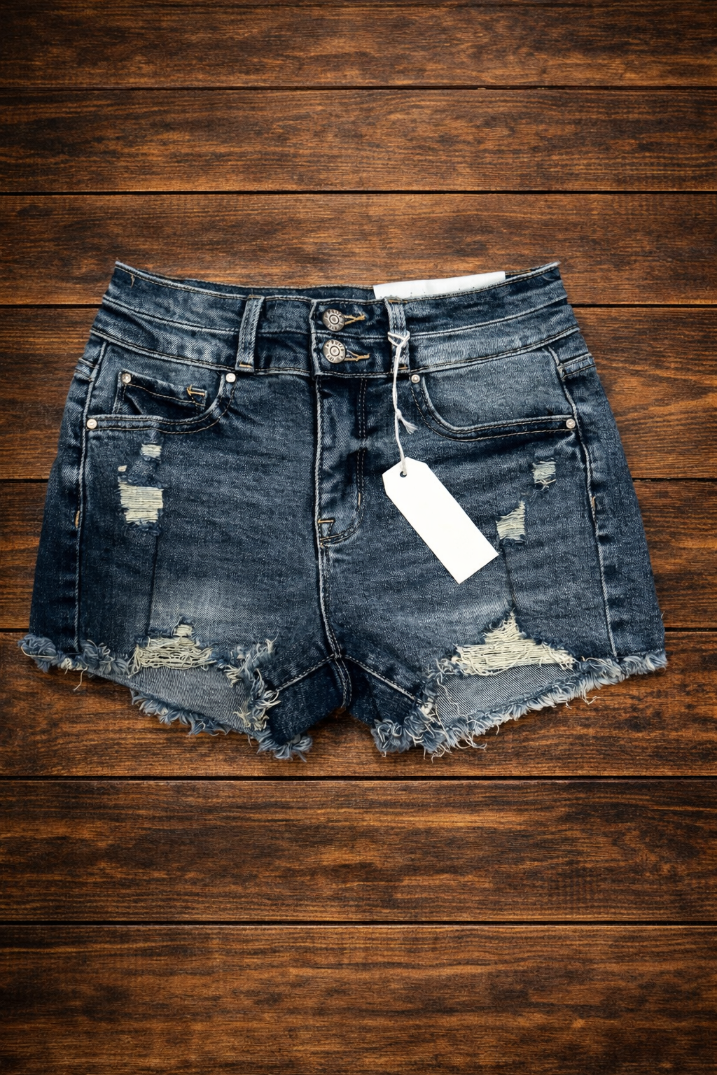 Petra Distressed Denim Shorts