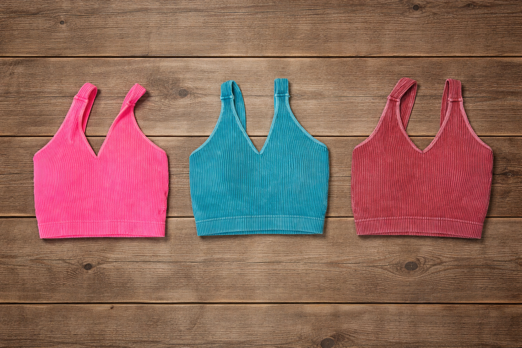 Ribbed Padded Crop Tank